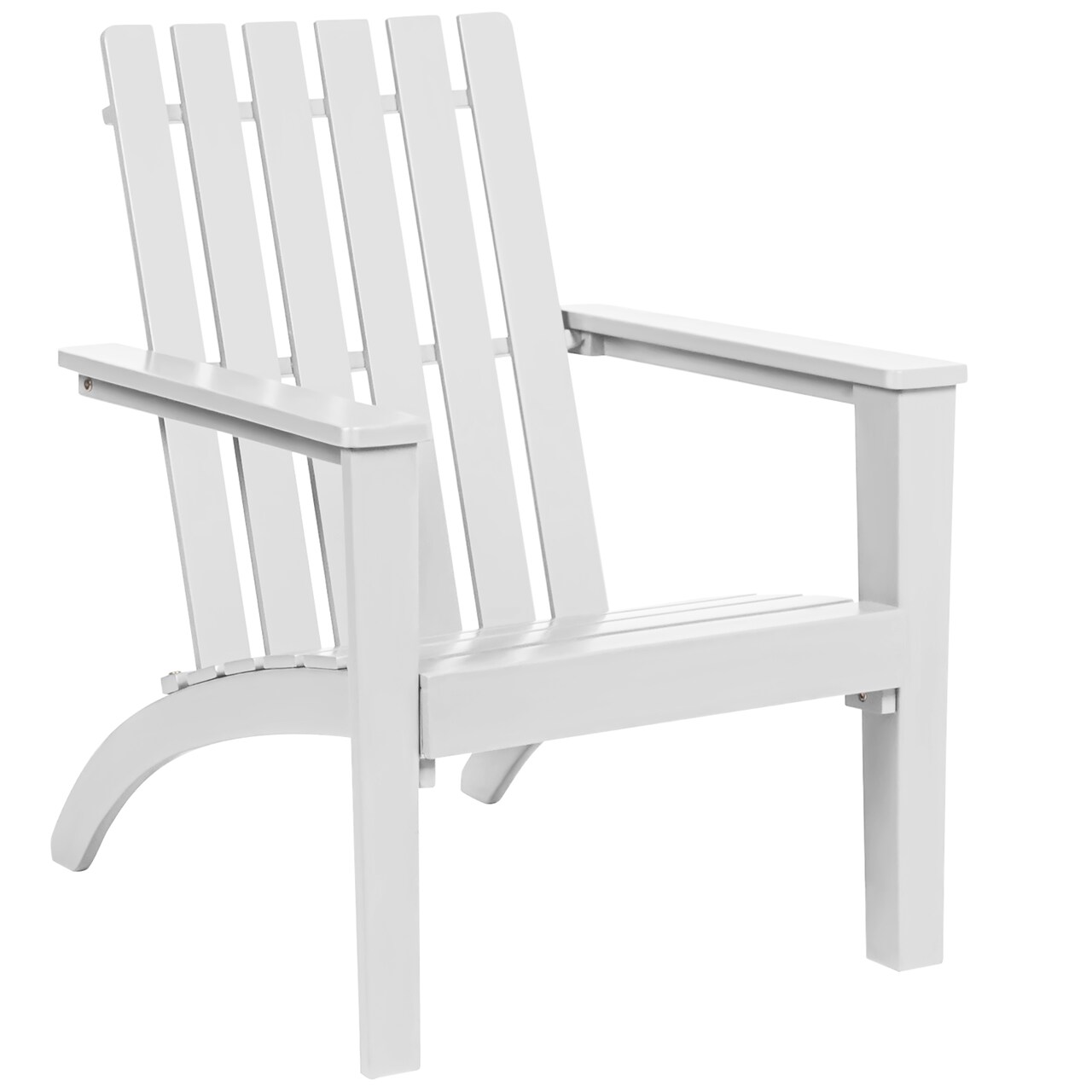Costway Patio Adirondack Chair Acacia Wood Lounge Armrest Garden Deck White\Black\Gray